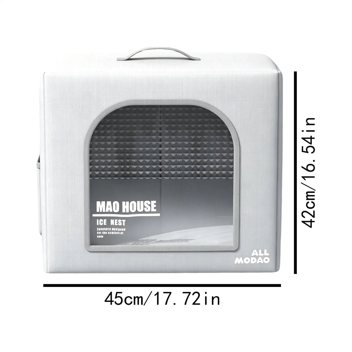 Foldable Cooling Cat & Dog House with 8 Reusable Ice Packs Cooling Pet House Axl