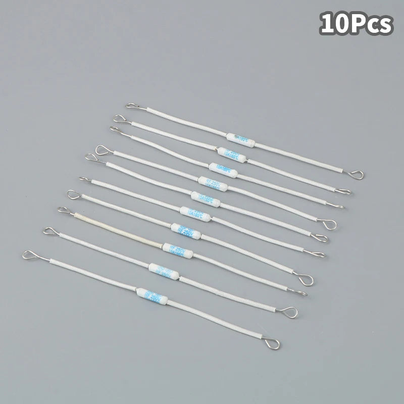 10-Pack RF250V 10A 185°C Ceramic Thermal Cutoff Fuse 250V Thermal Cutoff Fuse Axl Default Title