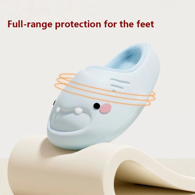 Lorilury 3D Shark Slippers – Warm Non-Slip Women's House Shoes Novelty Slippers Axl