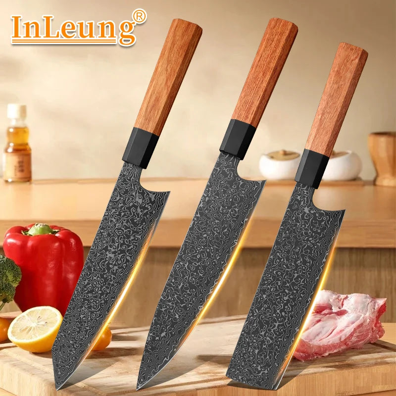 InLeung Kiritsuke Chef Knife – Damascus Steel 20.6cm Damascus Chef Knife Axl