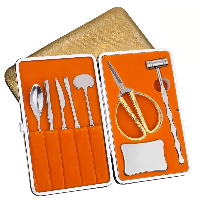 8-Piece Stainless Steel Crab & Seafood Tool Set | PLYS Seafood Tool Set Axl 8pcs
