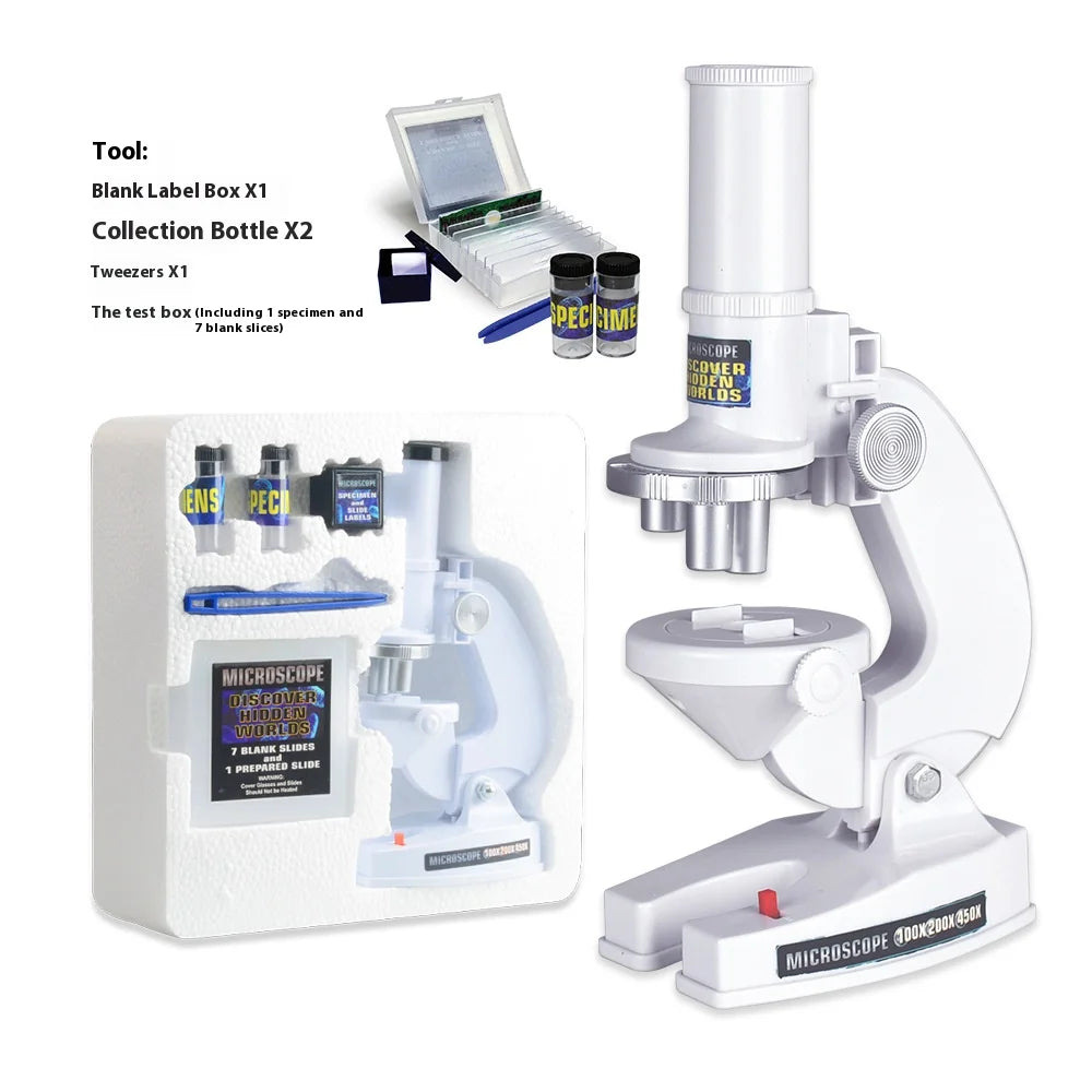 Kids HD Portable Microscope – 500X Biology Kit for Students Kids Science Microscope Axl