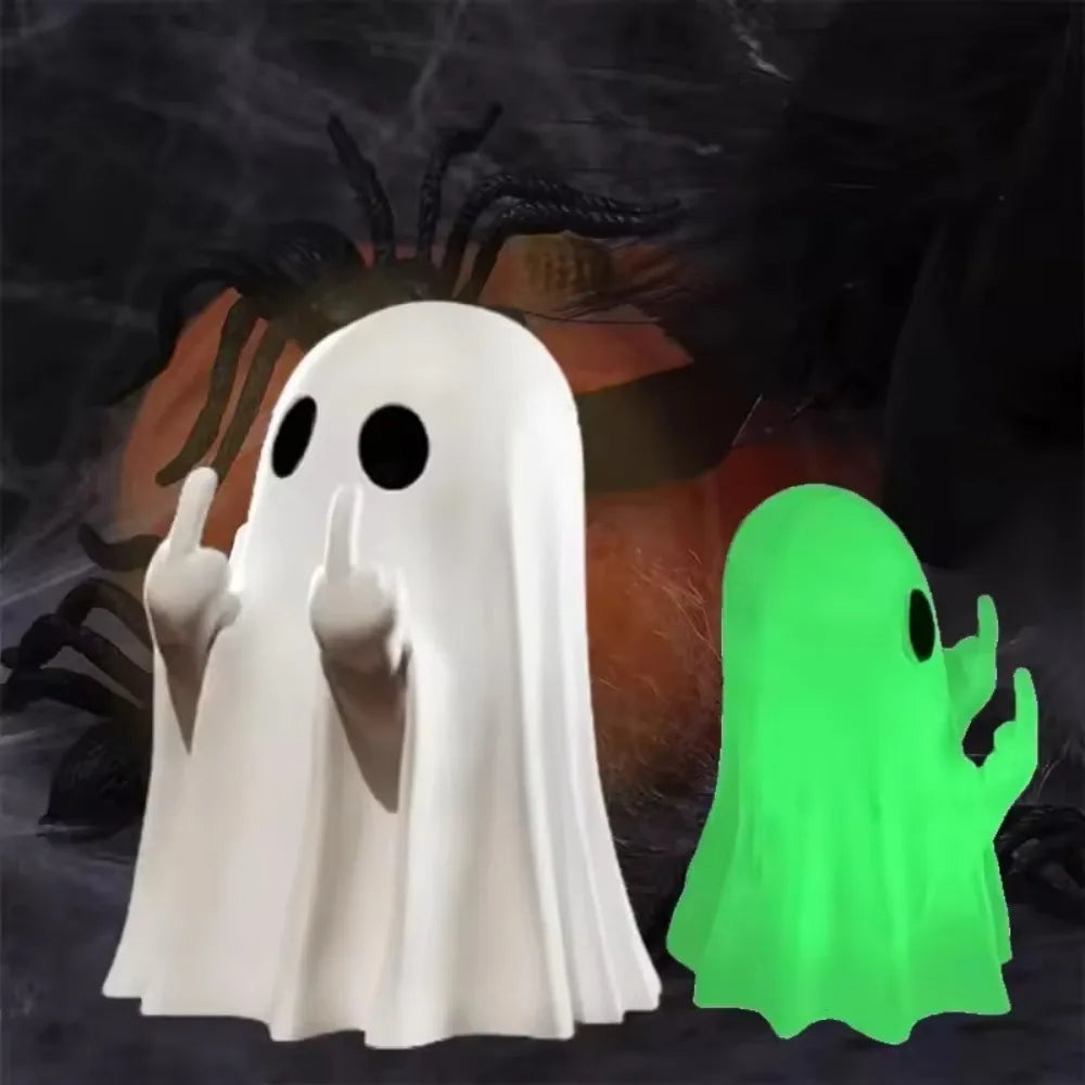 Luminous Ghost Figurine | Glow in the Dark Plastic Statue Decorative Figurine Axl