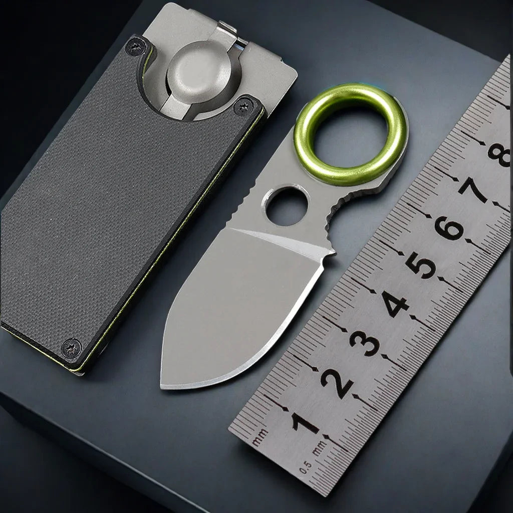 YRIDEFE Mini EDC Fixed Blade Pocket Knife | Keychain Knife Fixed Blade Knife Axl