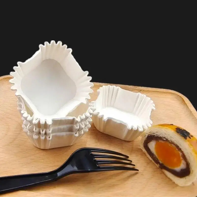 Square Mooncake Paper Liners 100/250Pcs – Oil-Proof Brownie Cups Baking Paper Liners Axl