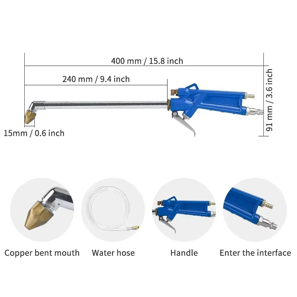 NEWONE 40cm Air & Water Cleaning Gun with 1.2M Hose | Grease Tool Air Water Cleaning Gun Axl