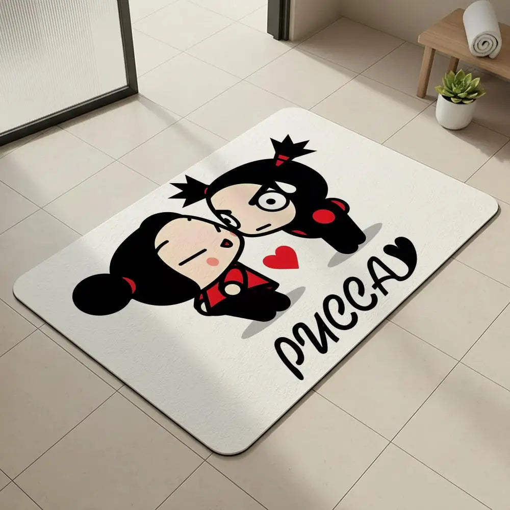 Pucca Diatomite Bath Mat – Quick Dry, Non-Slip & Absorbent Diatomite Bath Mat Axl White9 40x60cm
