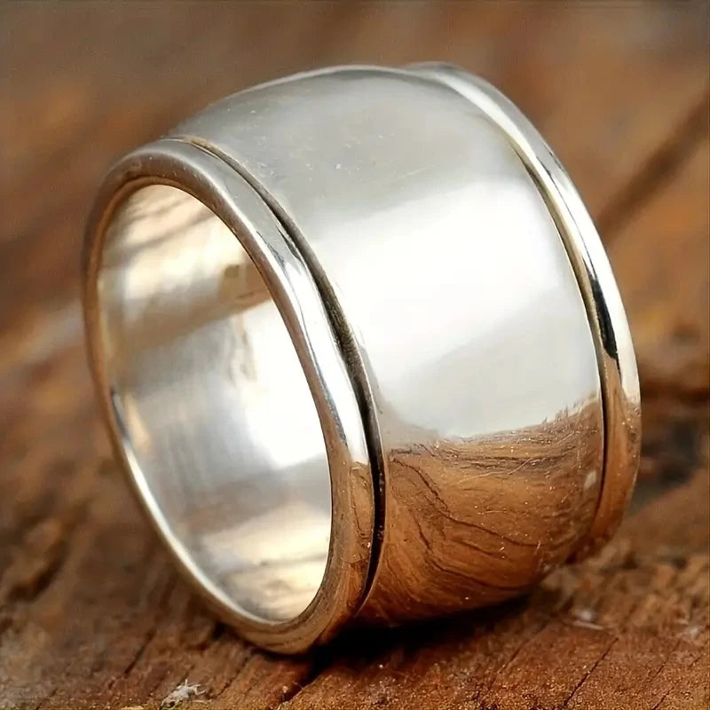 Huitan Couple Wedding Bands – Smooth Metal Rings Men & Women Wedding Band Ring Axl