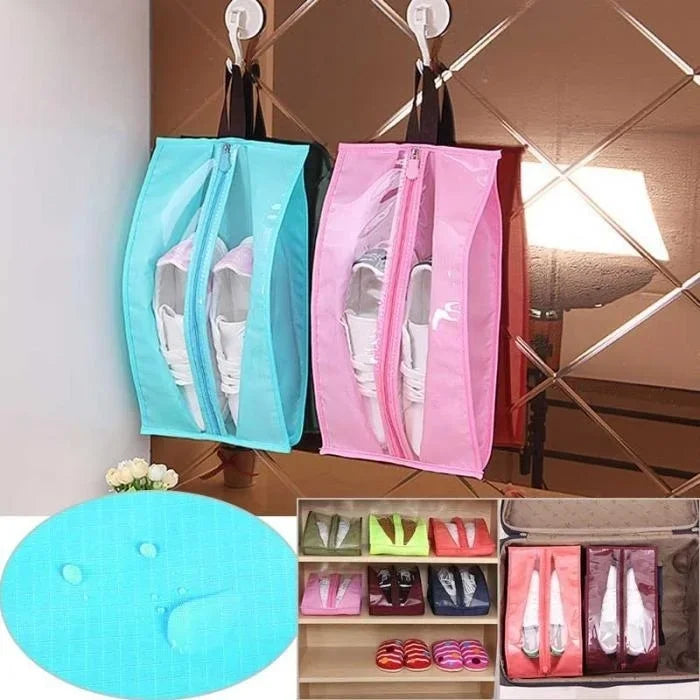 Portable PVC Shoe Storage Bag – Waterproof Dustproof Organizer Shoe Storage Bag Axl