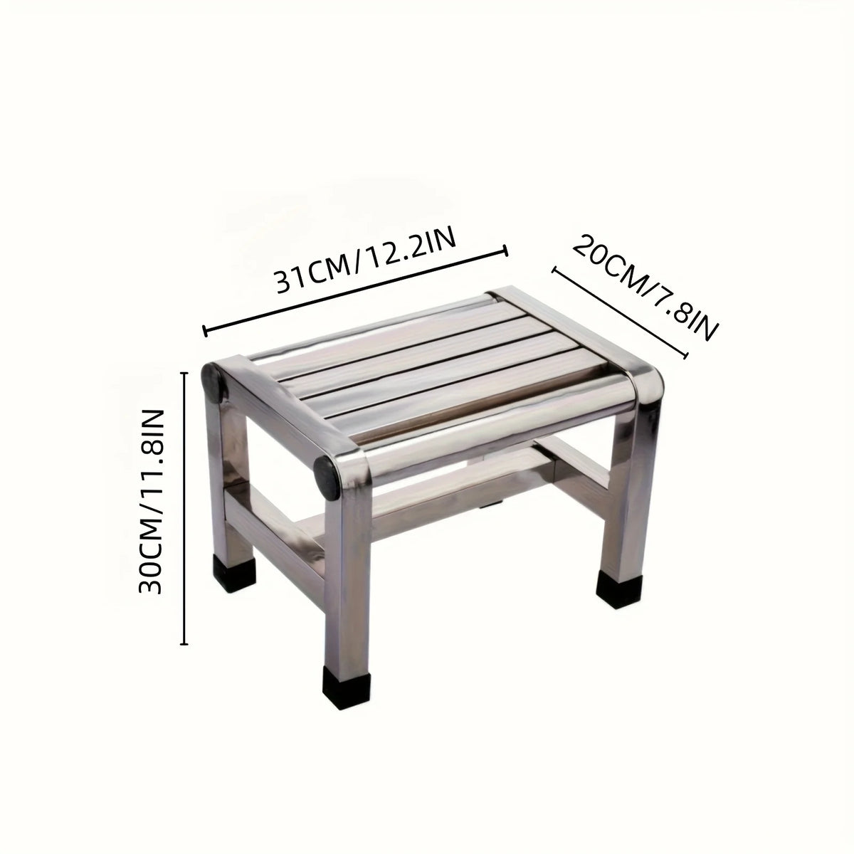 Stainless Steel Multi-Use Home Stool – Sturdy Modern Design Metal Home Stool Axl height 30cm