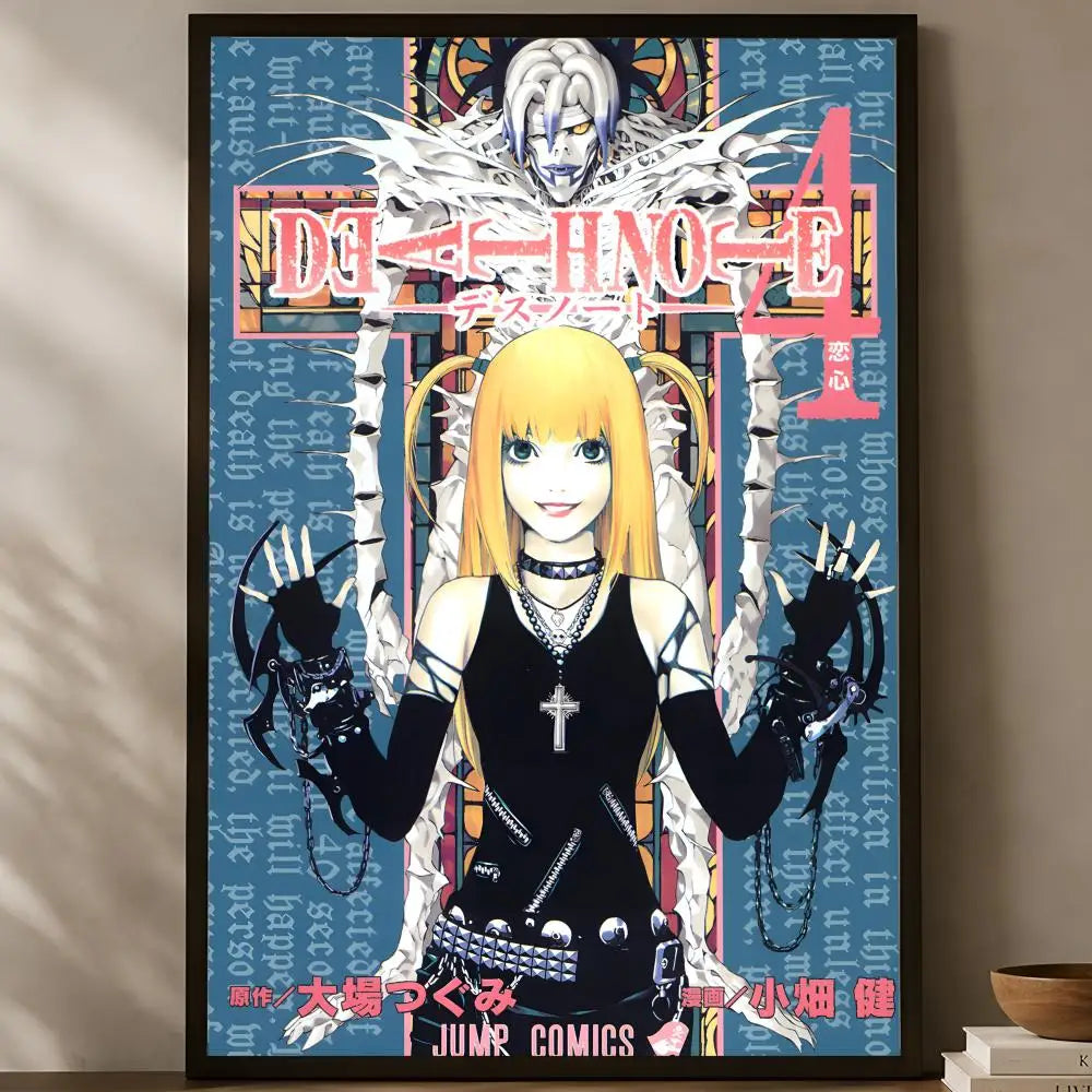 Death Note Anime Wall Poster – Self-Stick HD PVC Waterproof Anime Wall Poster Axl White18 50X70cmNoframe
