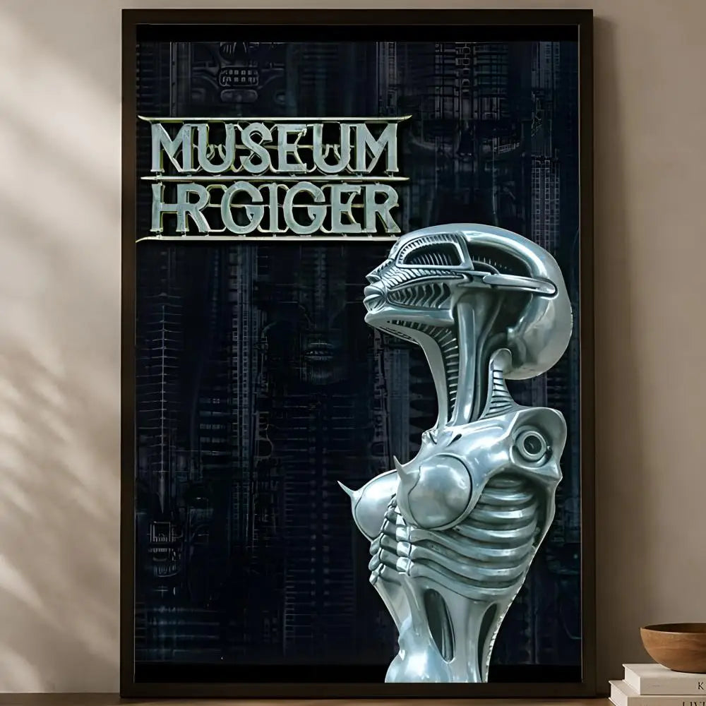H.R. Giger Wall Art Poster – Self-Stick Waterproof Decor Wall Art Poster Axl White05 15X20cmNoframe