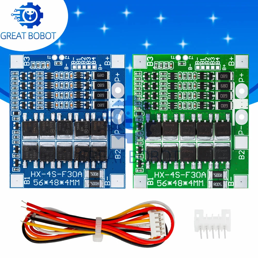 4S 30A BMS LiFePO4 Lithium Battery Protection Board with Balance Battery Protection Board Axl