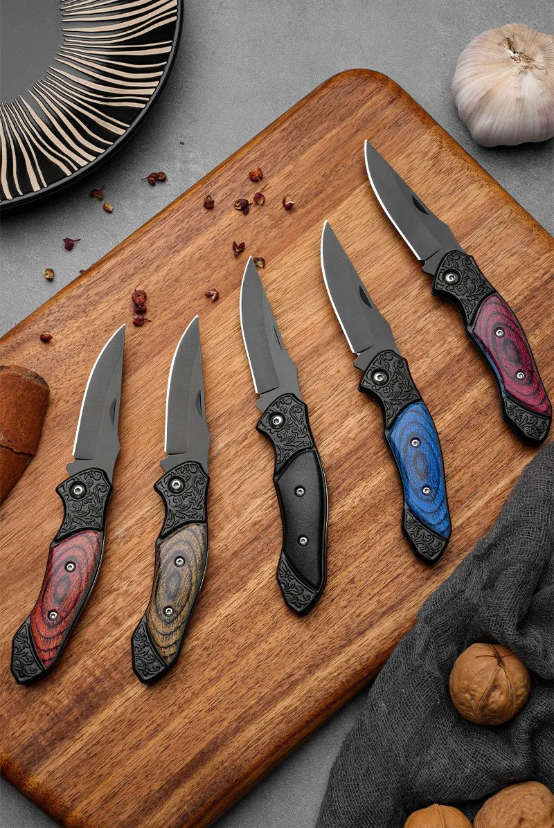 Folding Pocket Knife – Stainless Steel EDC Camping Outdoor Knife Folding Pocket Knife Axl