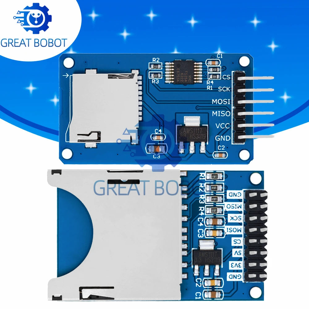 Micro SD TF Card Memory Shield SPI Module for Arduino SD Card Module Axl