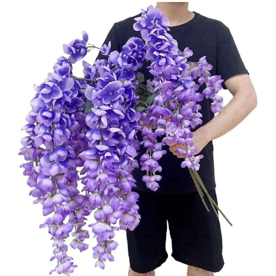 Artificial Silk Orchid Garland – Wedding & Home Wall Decor Artificial Flower Garland Axl