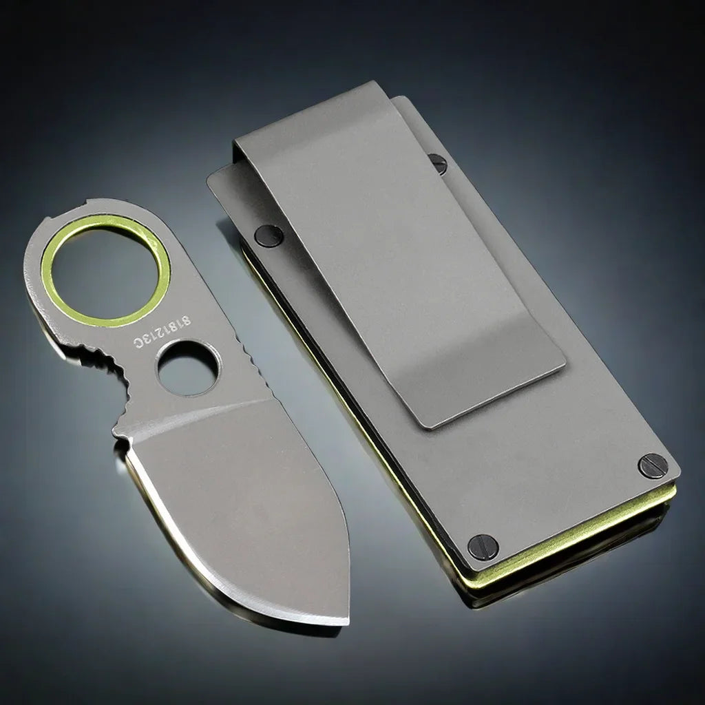 YRIDEFE Mini EDC Fixed Blade Pocket Knife | Keychain Knife Fixed Blade Knife Axl