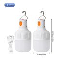 USB Rechargeable LED Camping Lantern Bulb with Hook – 2/4 Pack LED Camping Lantern Axl 2pcs White