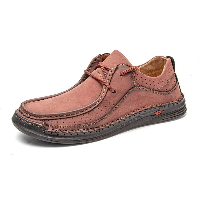 YBQJOO Men's PU Leather Casual Sneakers – Plus Size Lace-Up Men's Casual Sneakers Axl