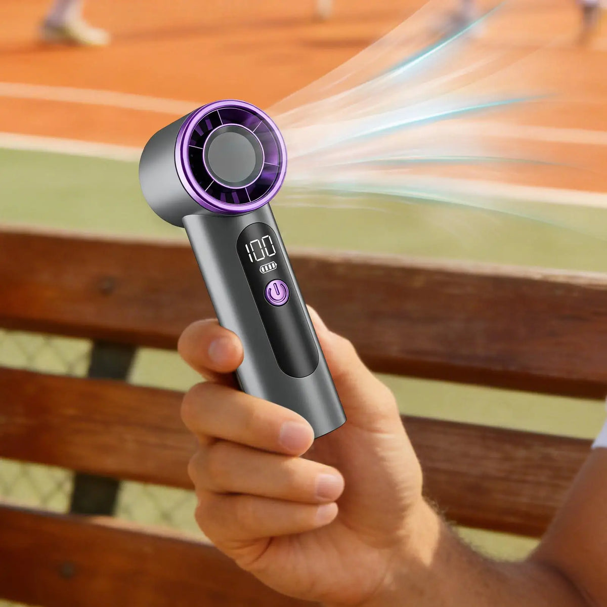 USB Rechargeable Mini Handheld Fan – 6-Speed Quiet Portable Handheld Portable Fan Axl