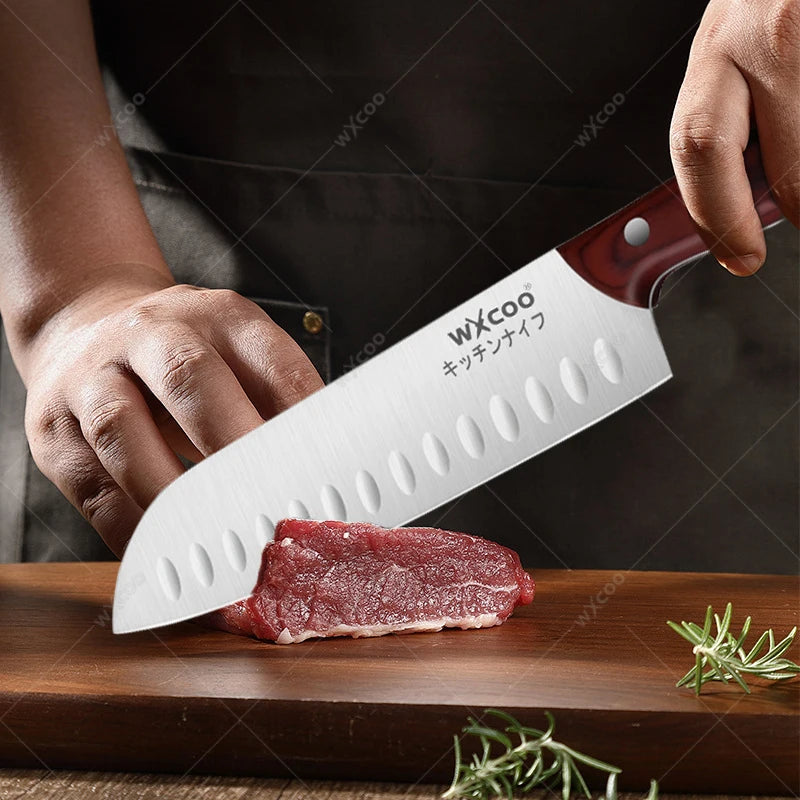 WXCOO Japanese Chef Knife Set – Sharp Stainless Steel Kitchen Chef Knife Set Axl