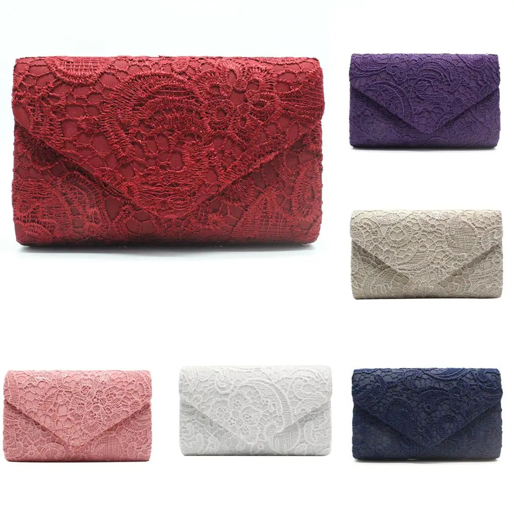 Women's Lace Clutch Bag – Evening Party & Wedding Purse Lace Clutch Bag Axl