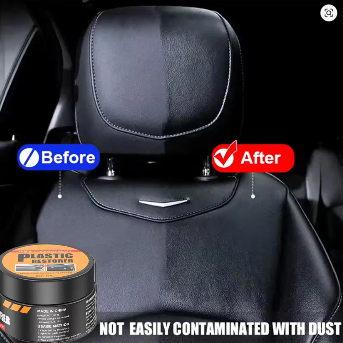 Car Interior Leather & Plastic Repair Polishing Cream 50/100ml Car Interior Care Cream Axl