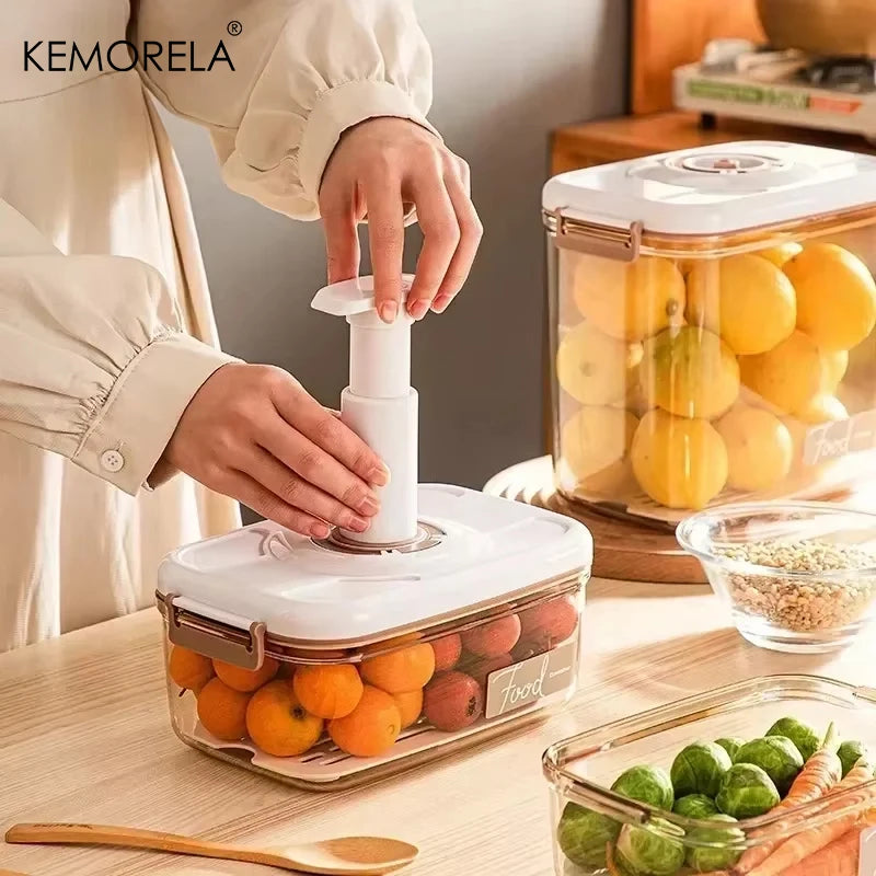 KEMORELA Vacuum Food Storage Container with Pump – Large Vacuum Storage Container Axl