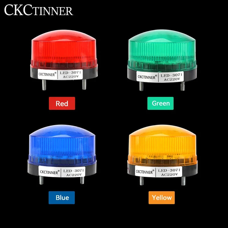 LED Strobe Warning Light 12V 24V 220V with Buzzer – LED-3071J Strobe Warning Light Axl