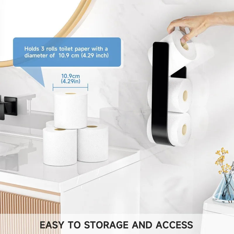 Wall-Mounted Toilet Paper Storage Rack – Modern Minimalist Bathroom Storage Rack Axl