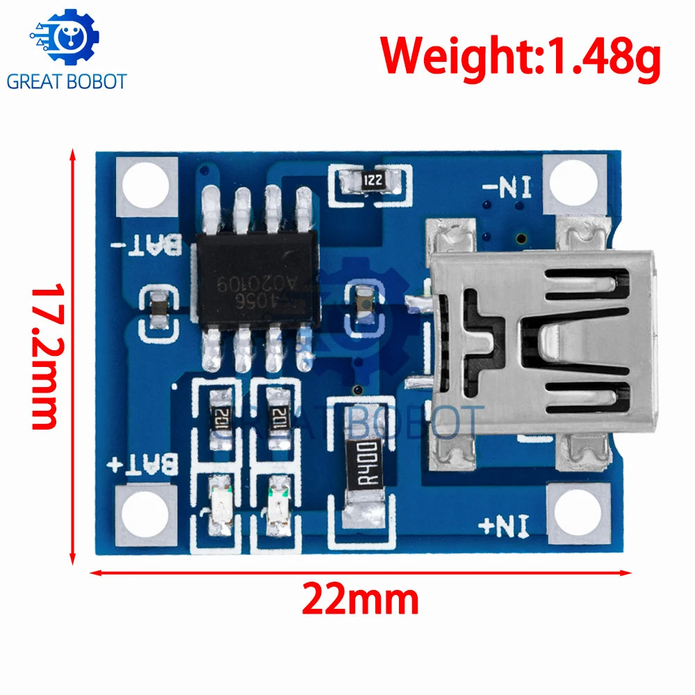 TP4056 USB 5V 1A Li-ion Battery Charger Module – Charging Board Battery Charger Module Axl
