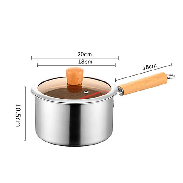 20cm Stainless Steel Deep Fryer Pot with Strainer Basket Deep Fryer Pot Axl 2pcs Pan with Lid