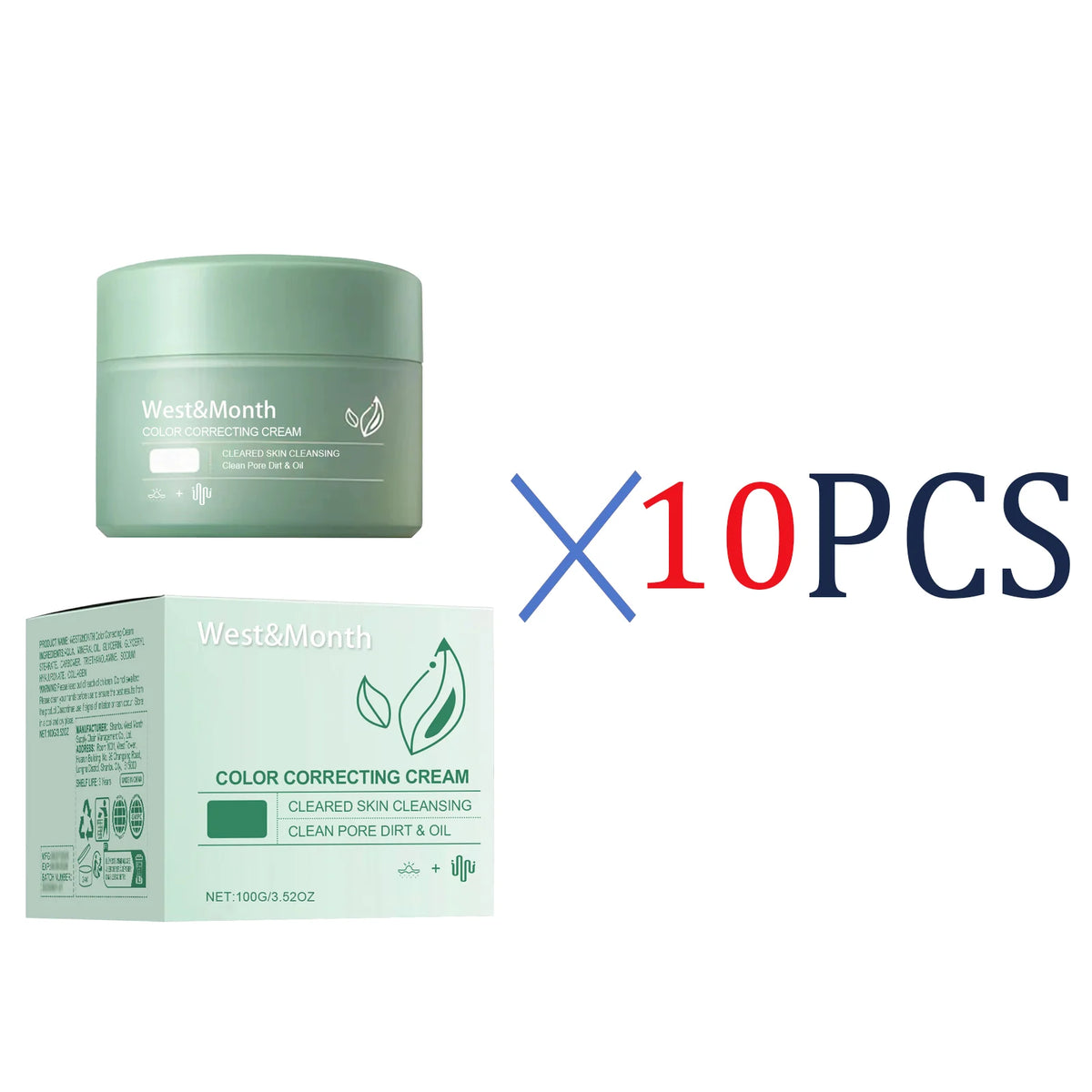 WEST MONTH 100g Deep Cleansing Balm & Color Correcting Cream Deep Cleansing Balm Axl 10 Pcs