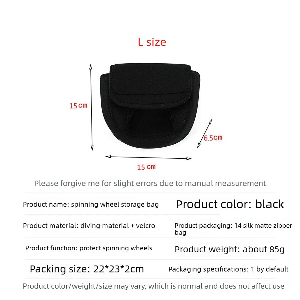 Waterproof Fishing Reel Cover Bag S/M/L – Spinning Reel Fishing Reel Bag Axl L-1pcs