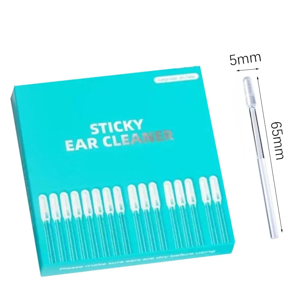 24-Piece Silicone Ear Wax Removal Swabs – Small & Large Ear Cleaning Swabs Axl L