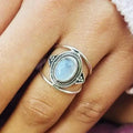 Huitan Bohemian Oval Imitation Opal Ring – Women's Wedding Band Fashion Ring Axl Q296 10