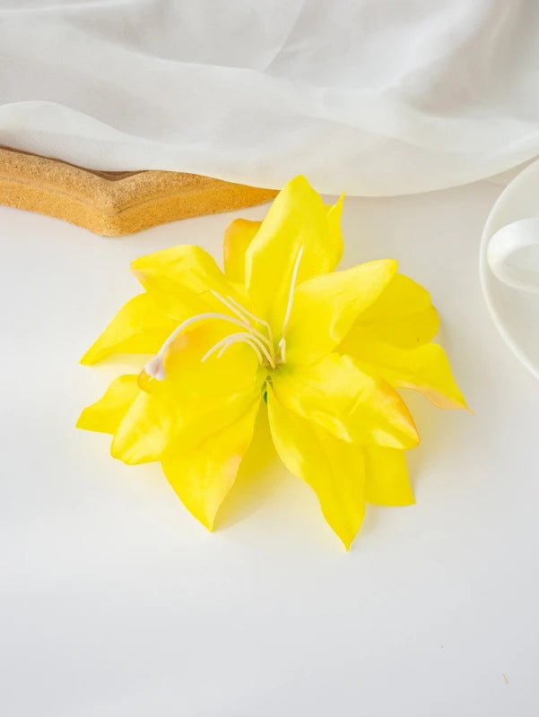 Silk Lily Artificial Flowers 20/40 Pcs – Wedding & Home Décor Artificial Silk Flowers Axl YELLOW 40 PCS