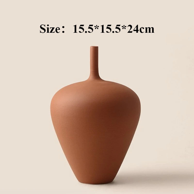 Retro Porcelain Ceramic Vase – Tabletop Flower Vessel Décor Decorative Ceramic Vase Axl Medium