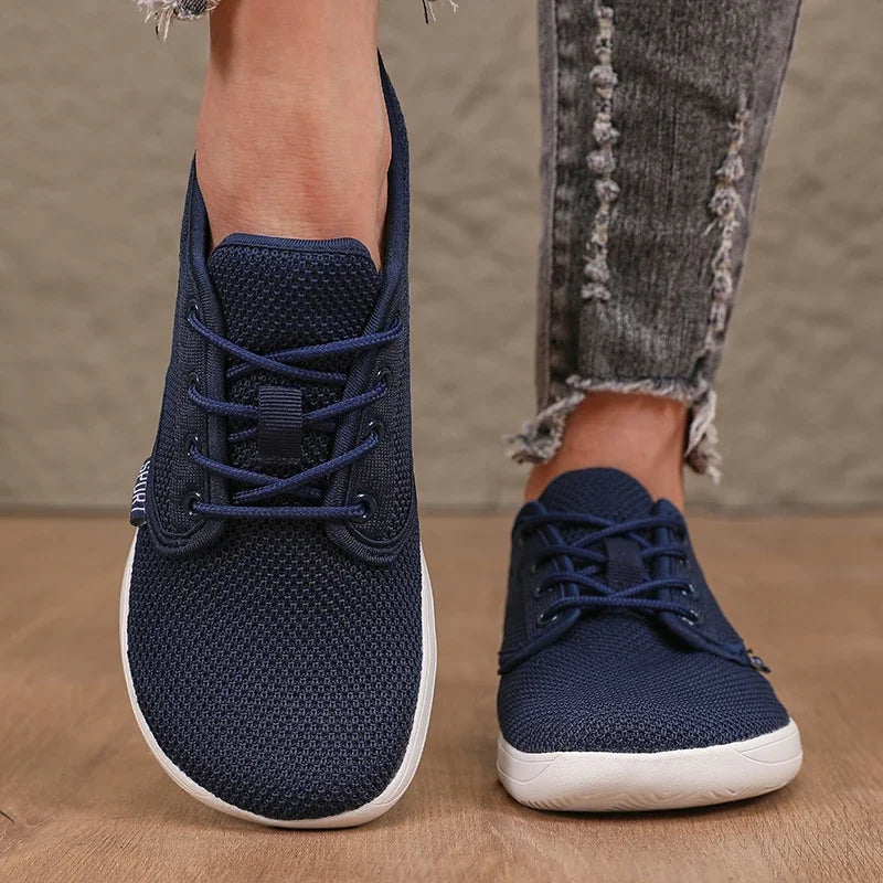 Women's Wide Toe Mesh Knit Sneakers – Breathable Walking Shoes Mesh Knit Sneakers Axl