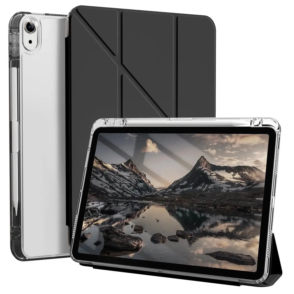 Y-Shaped Trifold Stand iPad Case – Air, Pro, Mini Cover iPad Stand Case Axl Black iPad Mini6 8.3inch