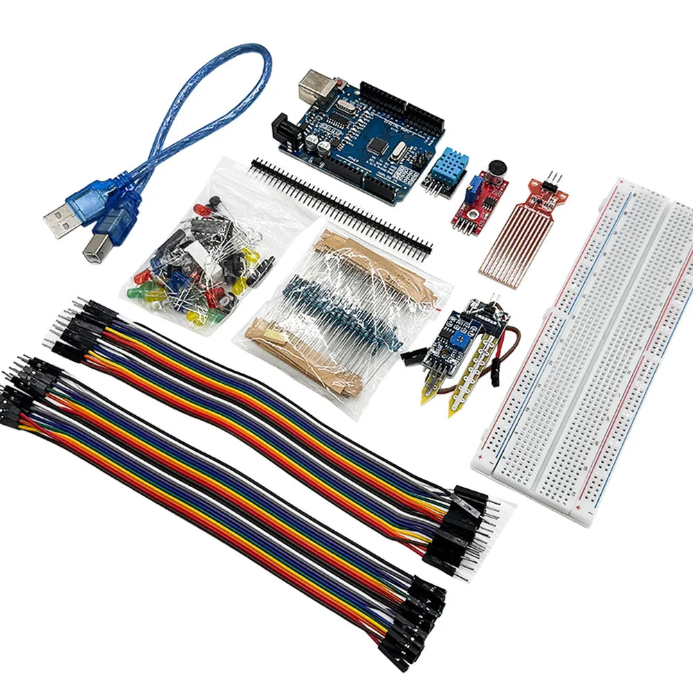 Arduino Uno R3 Starter Kit – Breadboard, Sensors & Components Electronics Starter Kit Axl