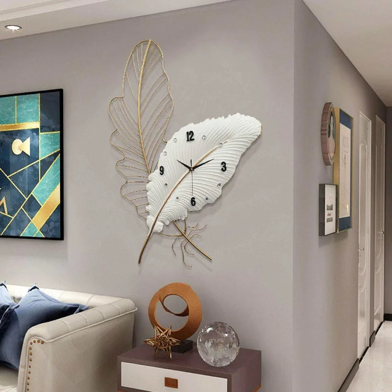 Feather Wall Clock – Silent Minimalist Acrylic Art Decor Decorative Wall Clock Axl