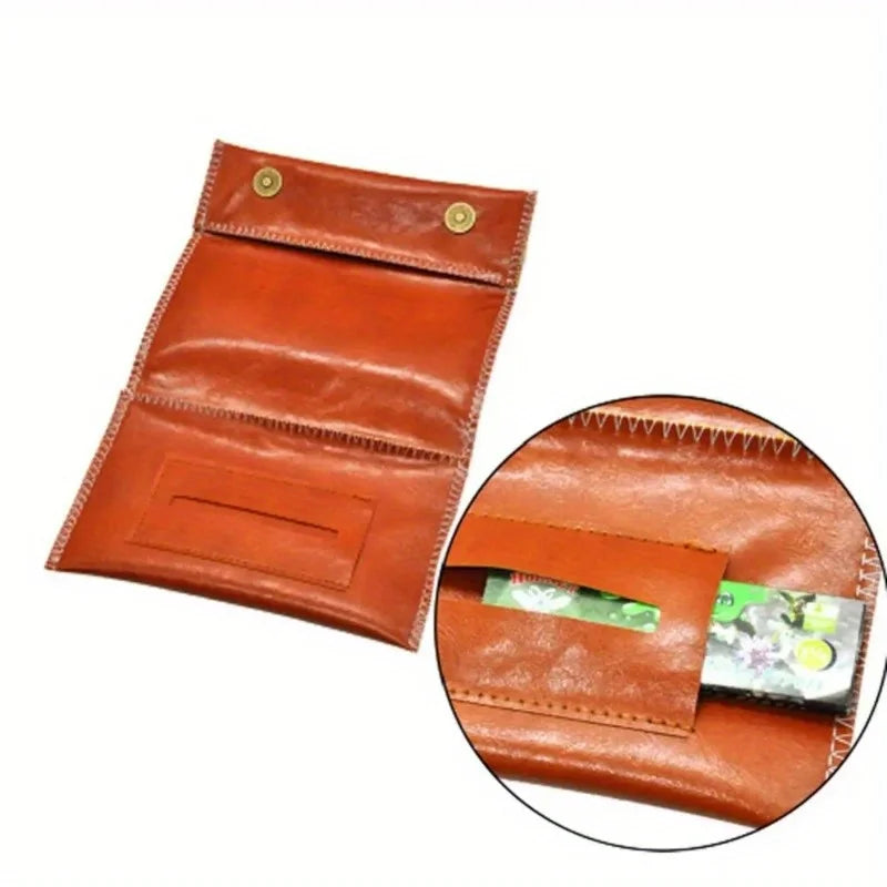 PU Leather Tobacco Pouch – Rolling & Pipe Tobacco Wallet Case Tobacco Pouch Wallet Axl