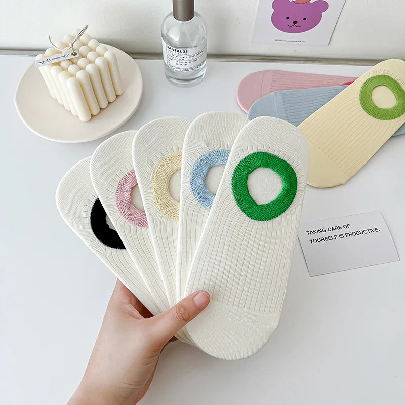 Women's Bear Pattern Low-Cut Socks – 5 Pairs | Cute & Comfy Women's Ankle Socks Axl