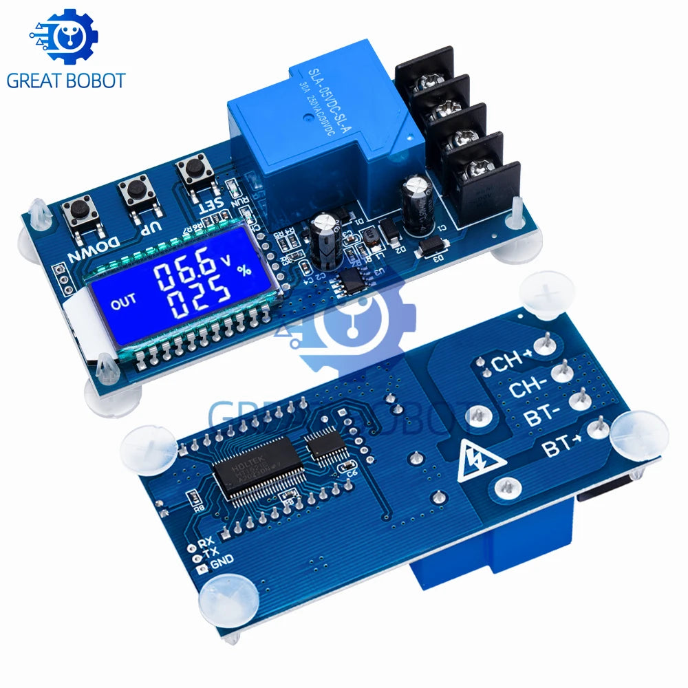 30A Battery Charging Control Module 6-60V LCD Display & Timer Battery Charge Controller Axl