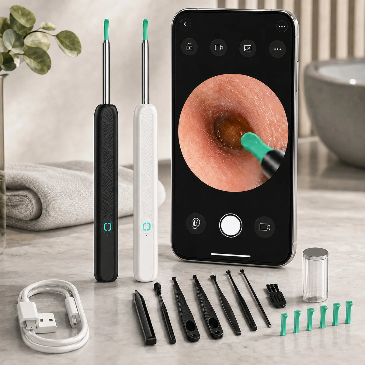 Visual Ear Wax Cleaner with HD Camera & LED Light Ear Cleaning Tool Axl