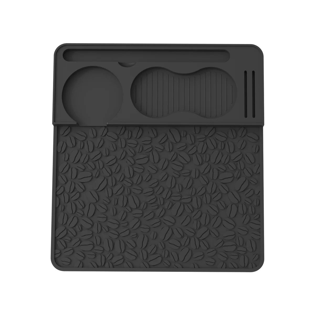 Silicone Espresso Tamping Mat with Tool Slots – Barista Station Espresso Tamping Mat Axl black