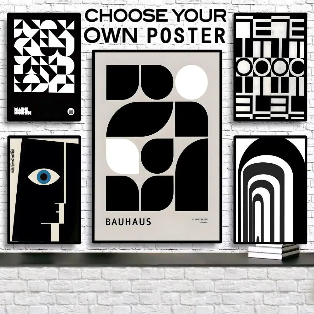 Black & White Abstract Canvas Wall Art | Modern HD Print Poster Canvas Wall Art Axl