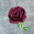 8 Artificial Silk Long Stem Rose Branches – Wedding Floral Decor Artificial Silk Flowers Axl dark red