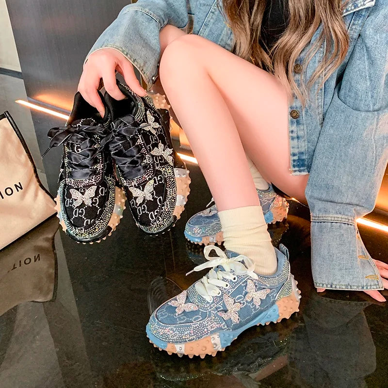 MCDV Women's Rhinestone Sneakers – Luxury Fashion Shoes Fashion Sneakers Axl